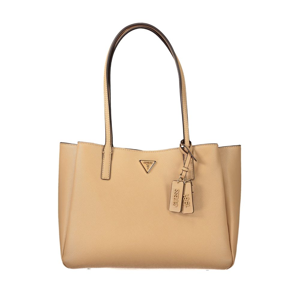 Guess Jeans Beige Polyurethan Damentasche