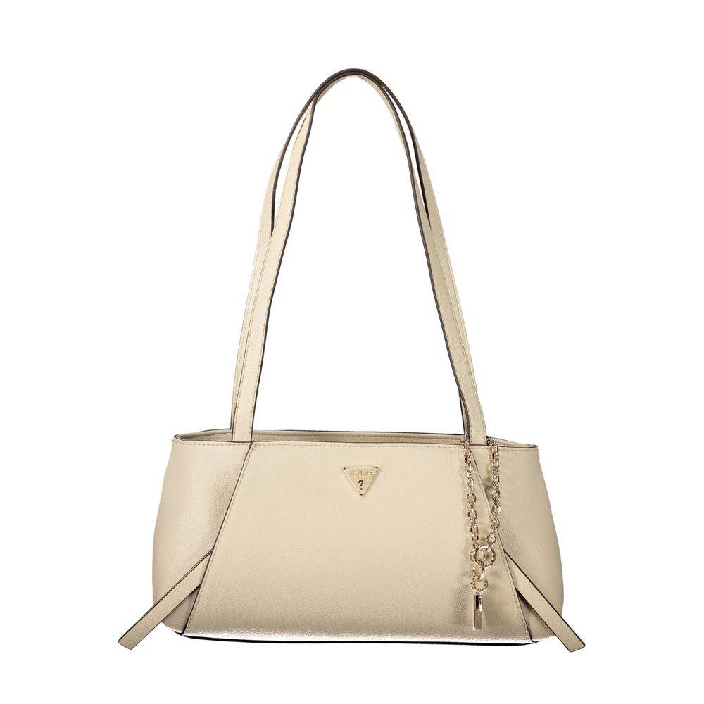 Guess Jeans Beige Polyurethane Damen Handtasche