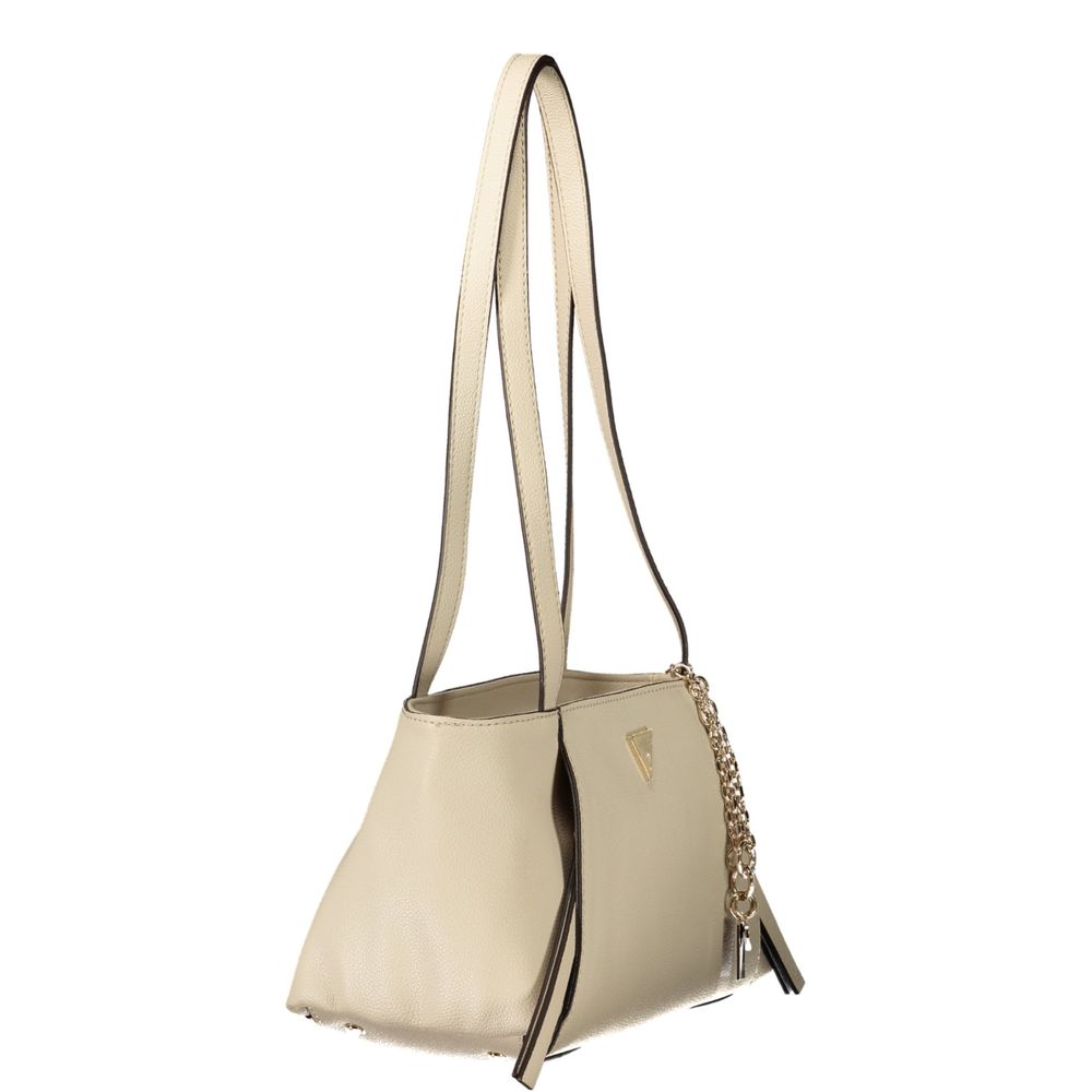 Guess Jeans Beige Polyurethane Damen Handtasche