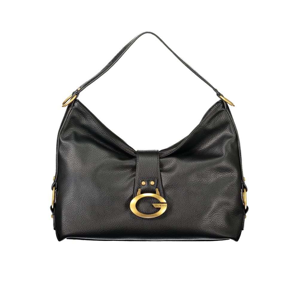 Guess Jeans Nero Polyurethane Damenhandtasche