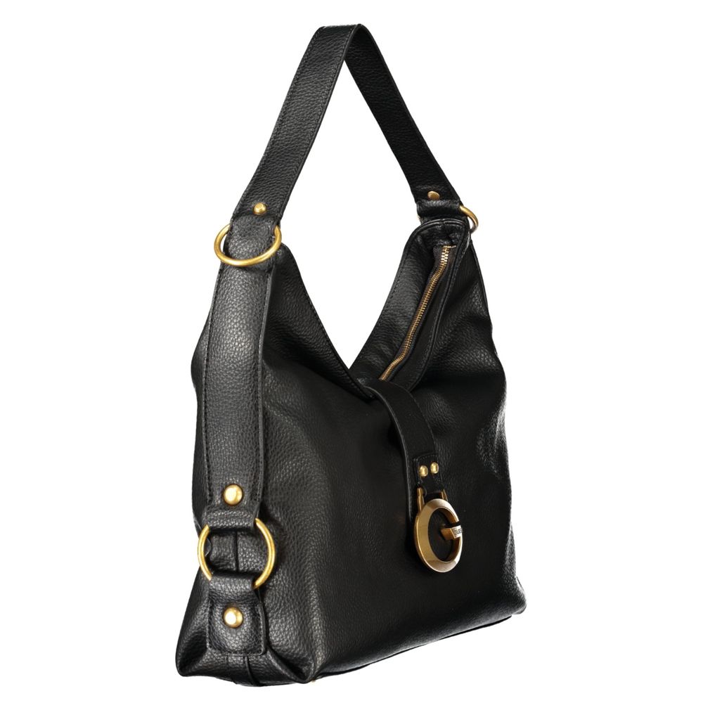 Guess Jeans Nero Polyurethane Damenhandtasche