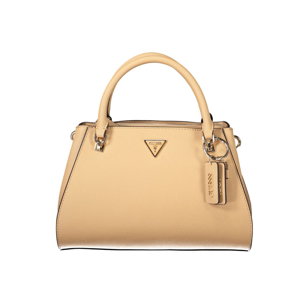 Guess Jeans Beige Polyurethane Damen Handtasche