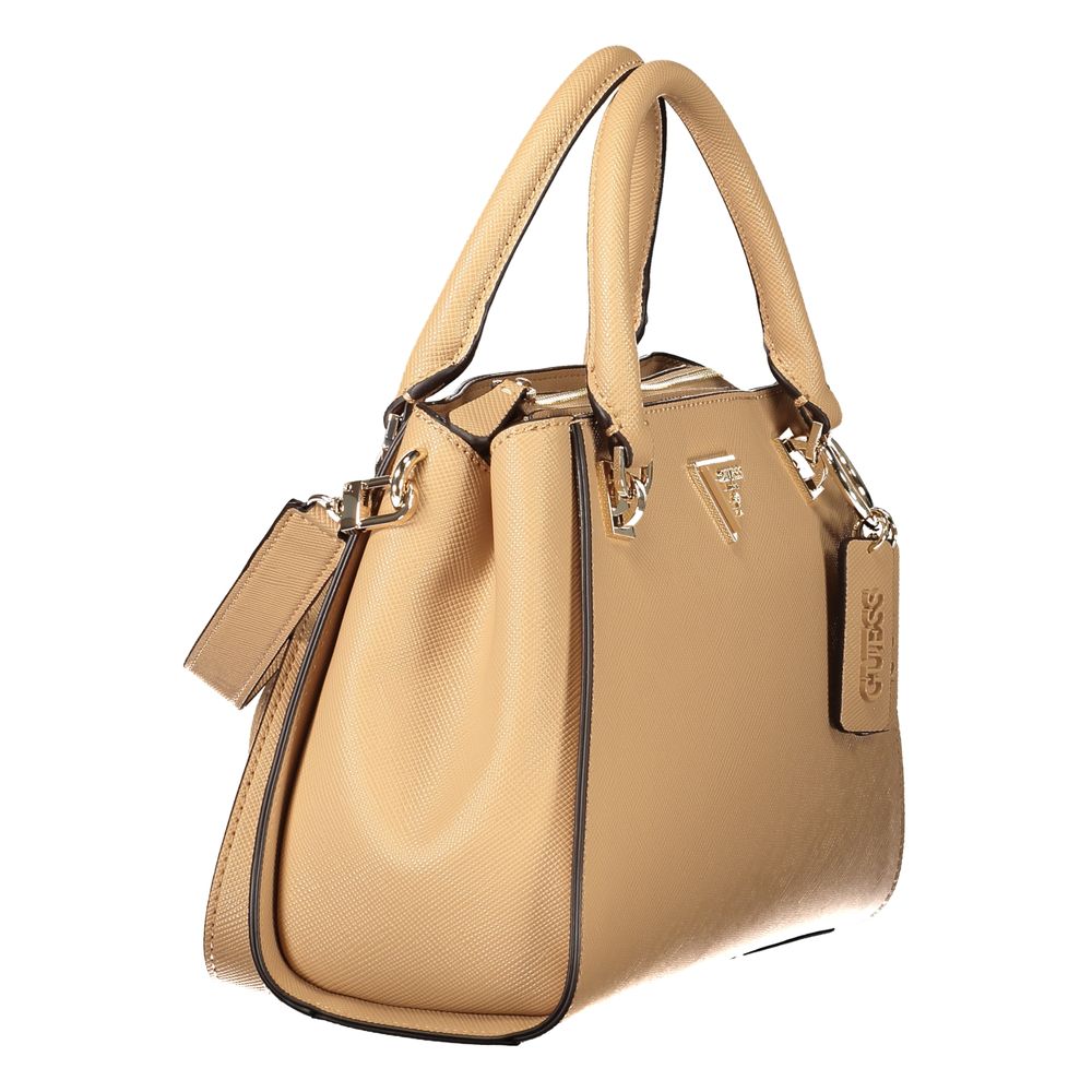 Guess Jeans Beige Polyurethane Damen Handtasche