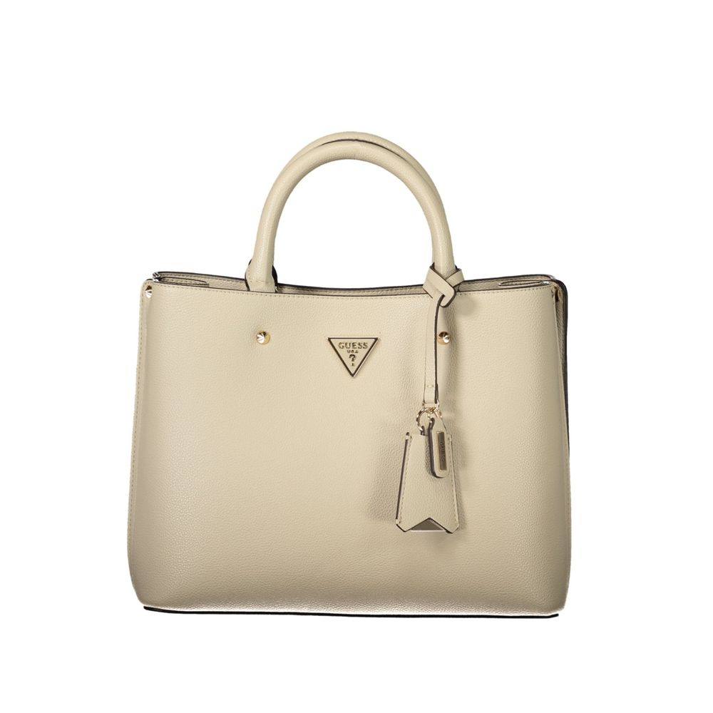 Guess Jeans Beige Polyurethane Damenhandtasche