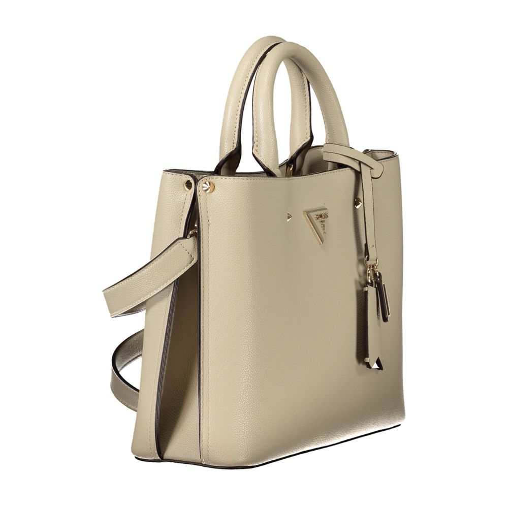 Guess Jeans Beige Polyurethane Damenhandtasche