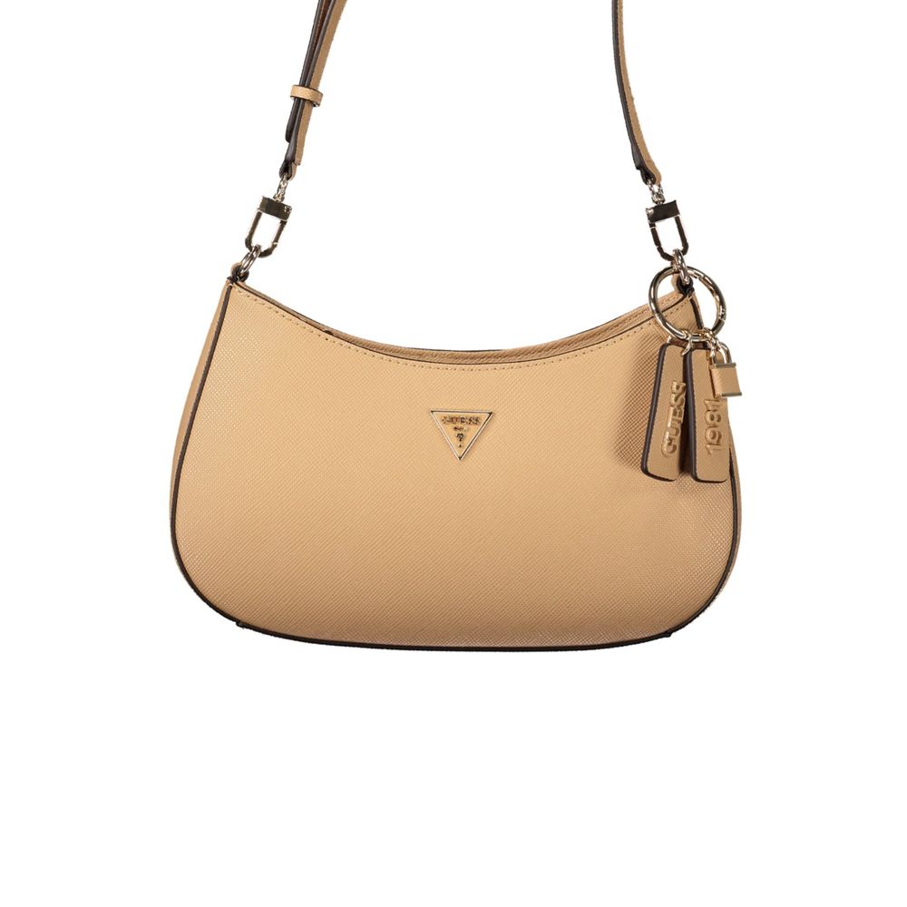 Guess Jeans Beige Polyurethane Damen Handtasche