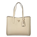 Guess Jeans Beige Polyurethane Damen Handtasche