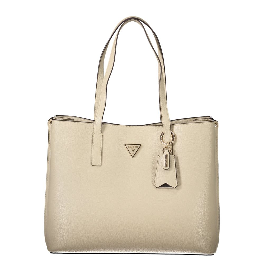 Guess Jeans Beige Polyurethane Damen Handtasche