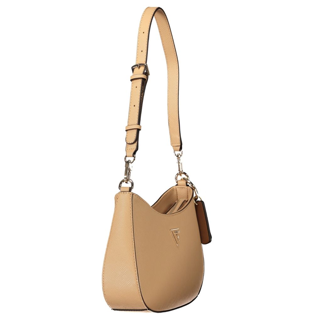 Guess Jeans Beige Polyurethane Damen Handtasche