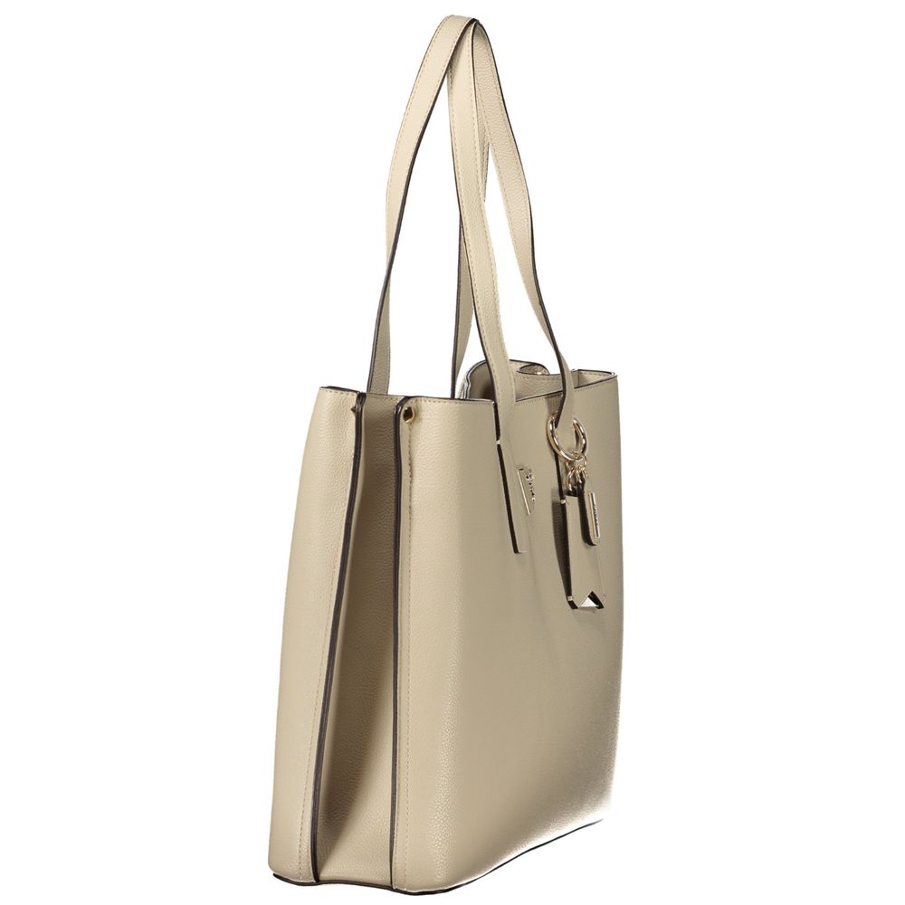 Guess Jeans Beige Polyurethane Damen Handtasche
