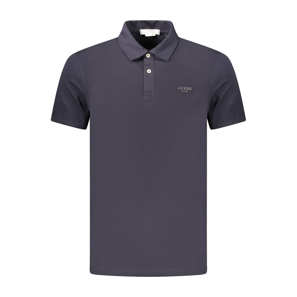 Guess Jeans Blaues Herren-Poloshirt aus Baumwolle