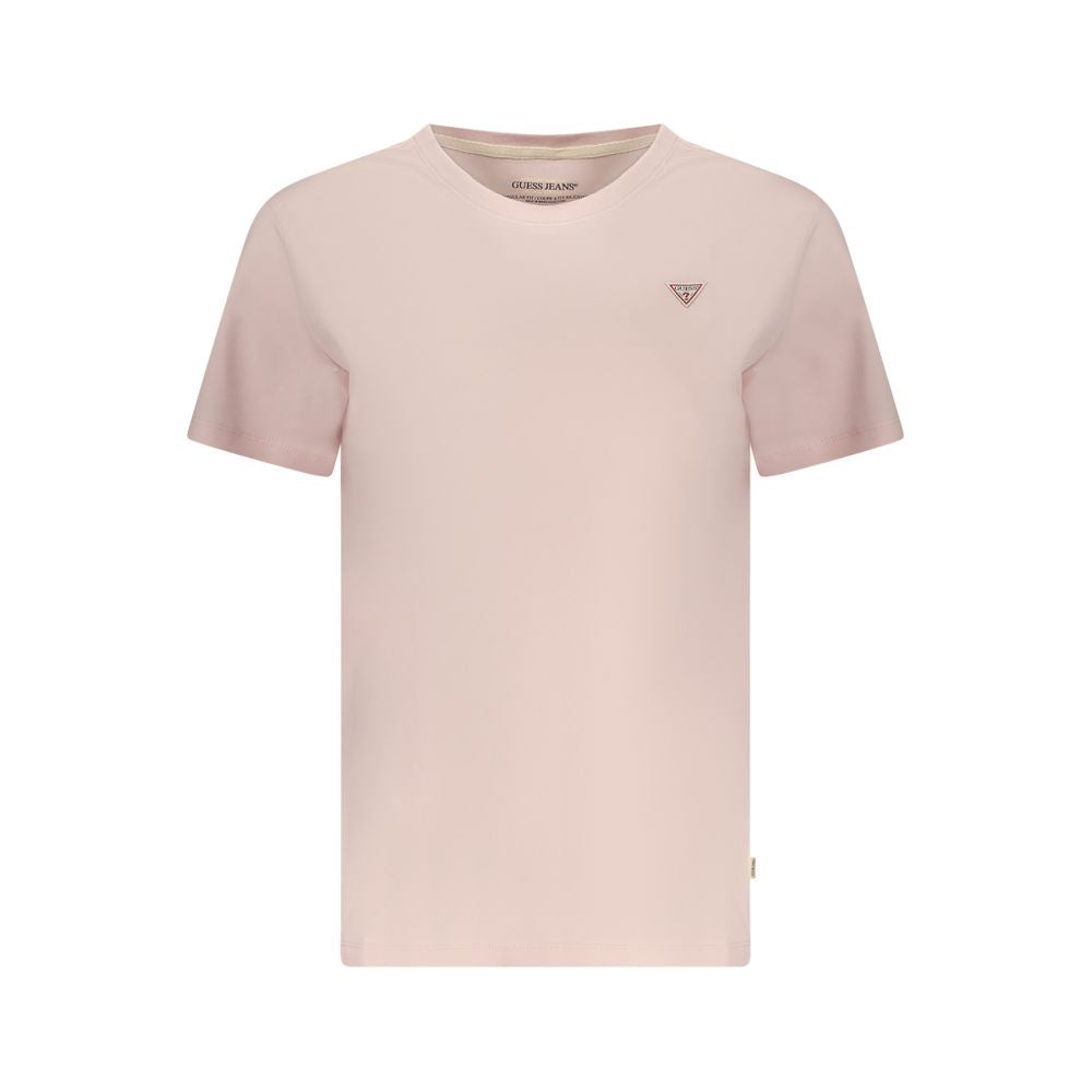 Guess Jeans Rosa Baumwoll-T-Shirt für Damen