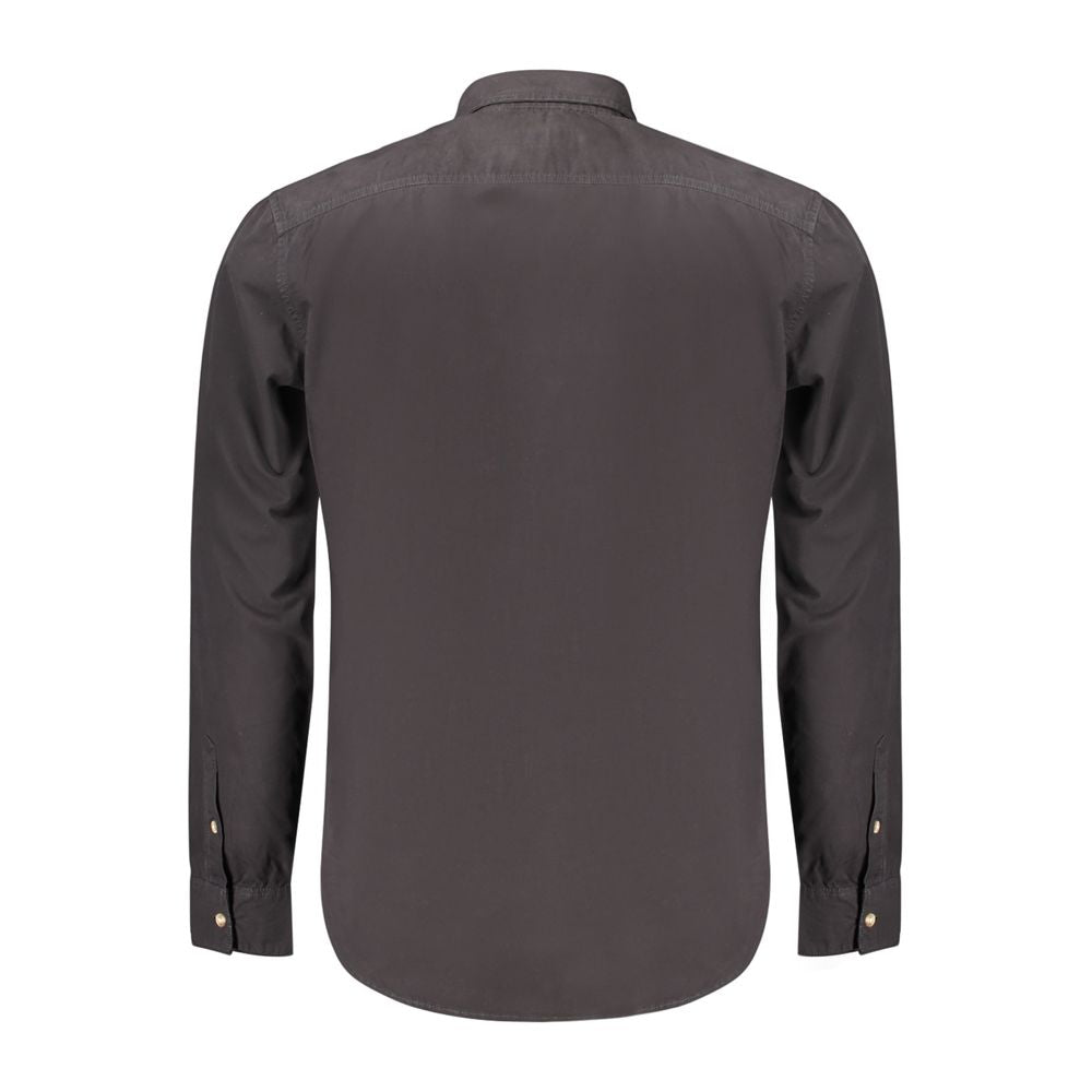 Guess Jeans Schwarzes Baumwollhemd für Herren