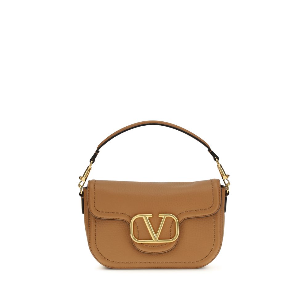 Valentino Garavani Beige Kalbsleder Bos Taurus Schultertasche