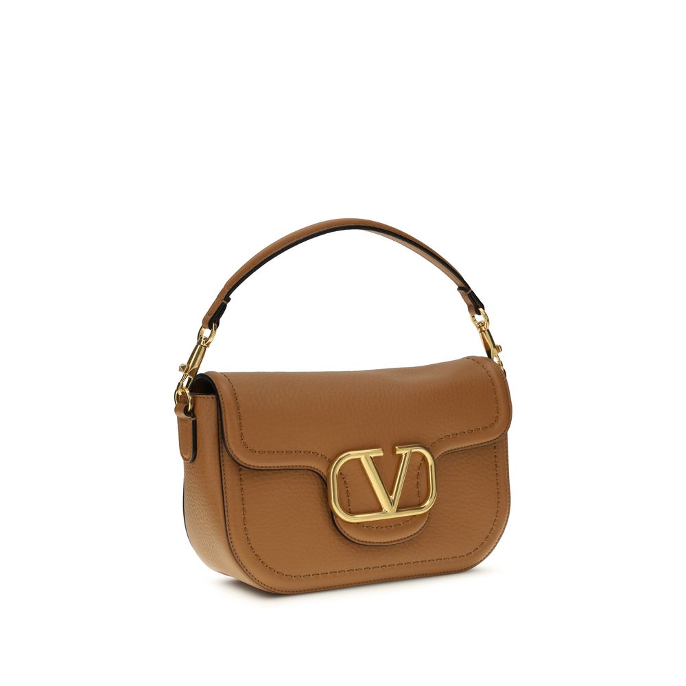 Valentino Garavani Beige Kalbsleder Bos Taurus Schultertasche