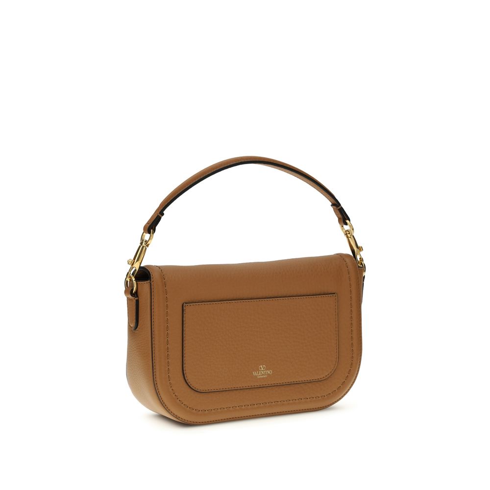 Valentino Garavani Beige Kalbsleder Bos Taurus Schultertasche