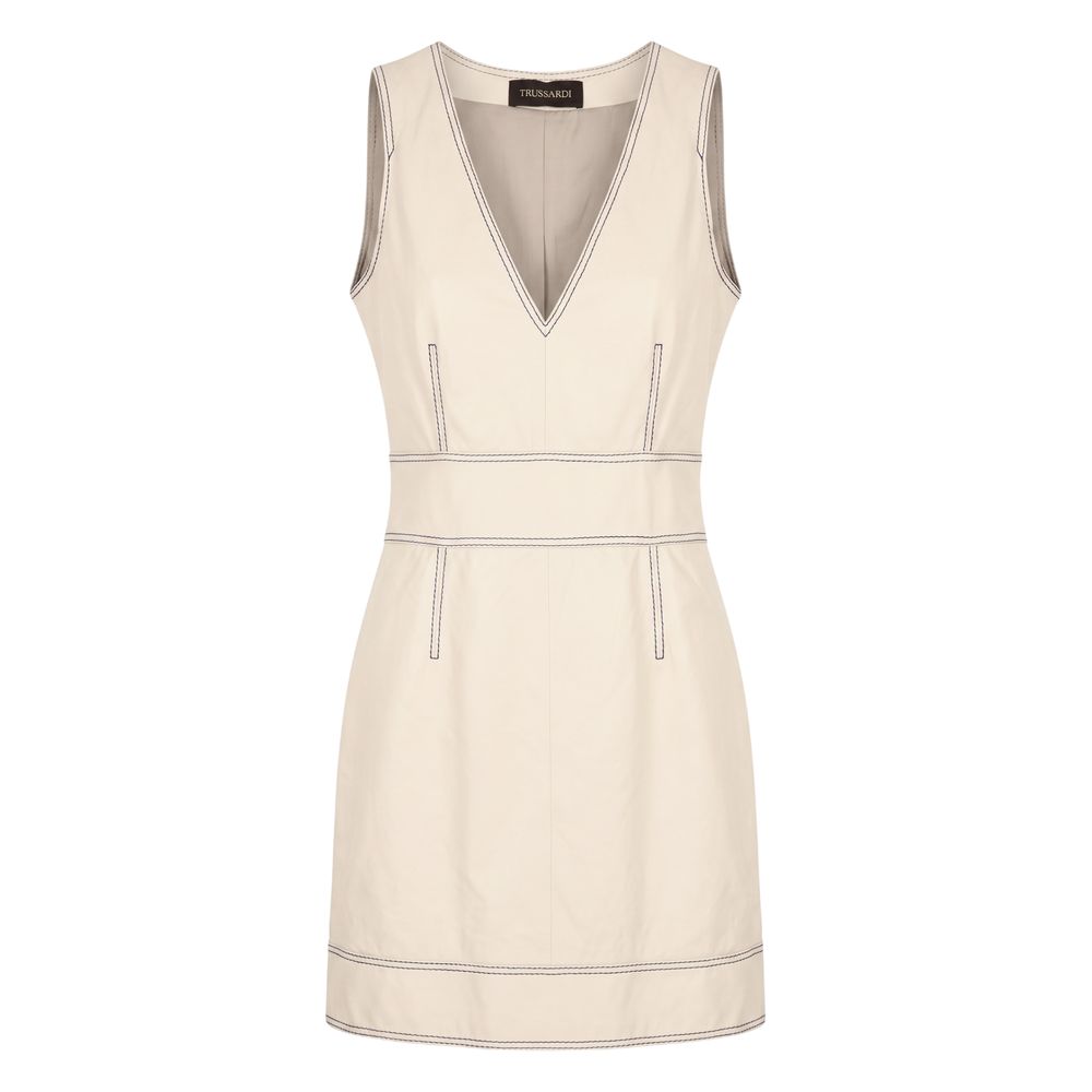 Trussardi Beige Lamm Damenkleid