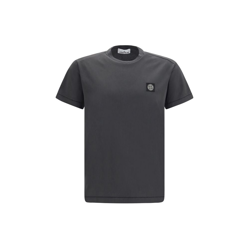 Stone Island Graues Baumwoll-T-Shirt
