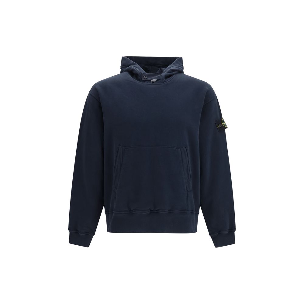 Stone Island Blauer Baumwoll-Sweatshirt