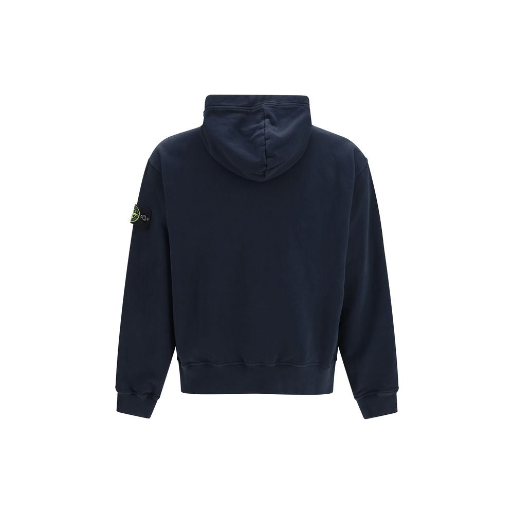 Stone Island Blauer Baumwoll-Sweatshirt