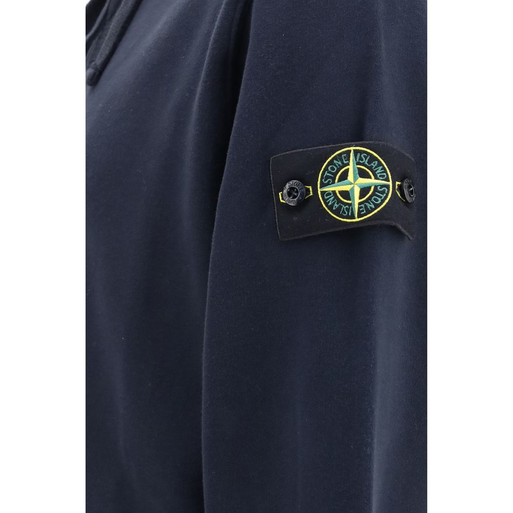 Stone Island Blauer Baumwoll-Sweatshirt