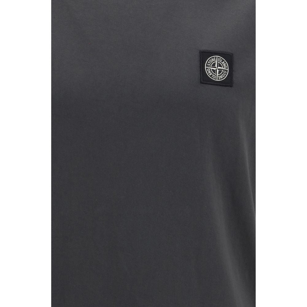 Stone Island Graues Baumwoll-T-Shirt