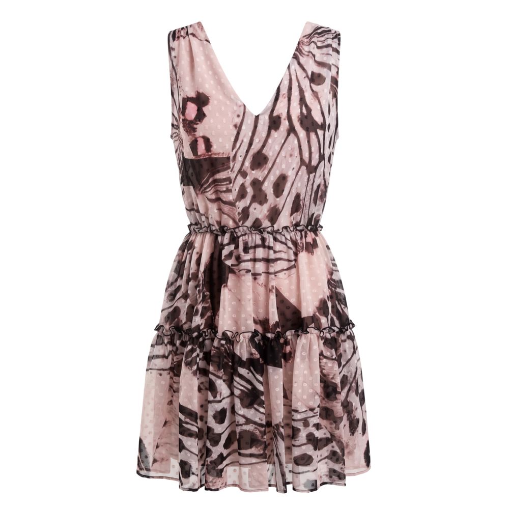 Trussardi Jeans Pink Polyester Damenkleid