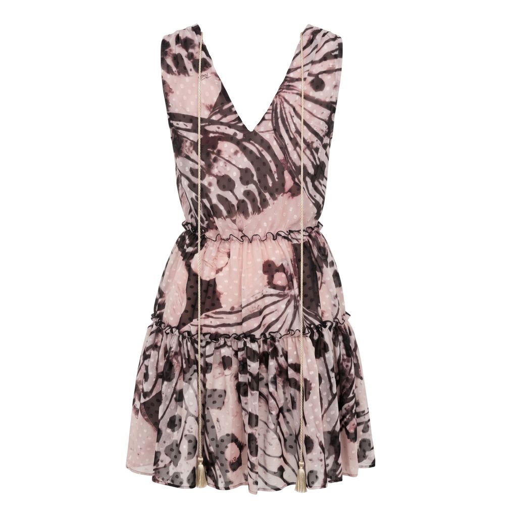 Trussardi Jeans Pink Polyester Damenkleid