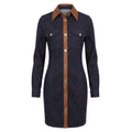 Trussardi Jeans Blaues Baumwoll-Freizeitkleid