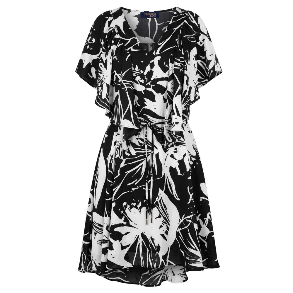 Trussardi Jeans Schwarzes Freizeitkleid aus Polyester