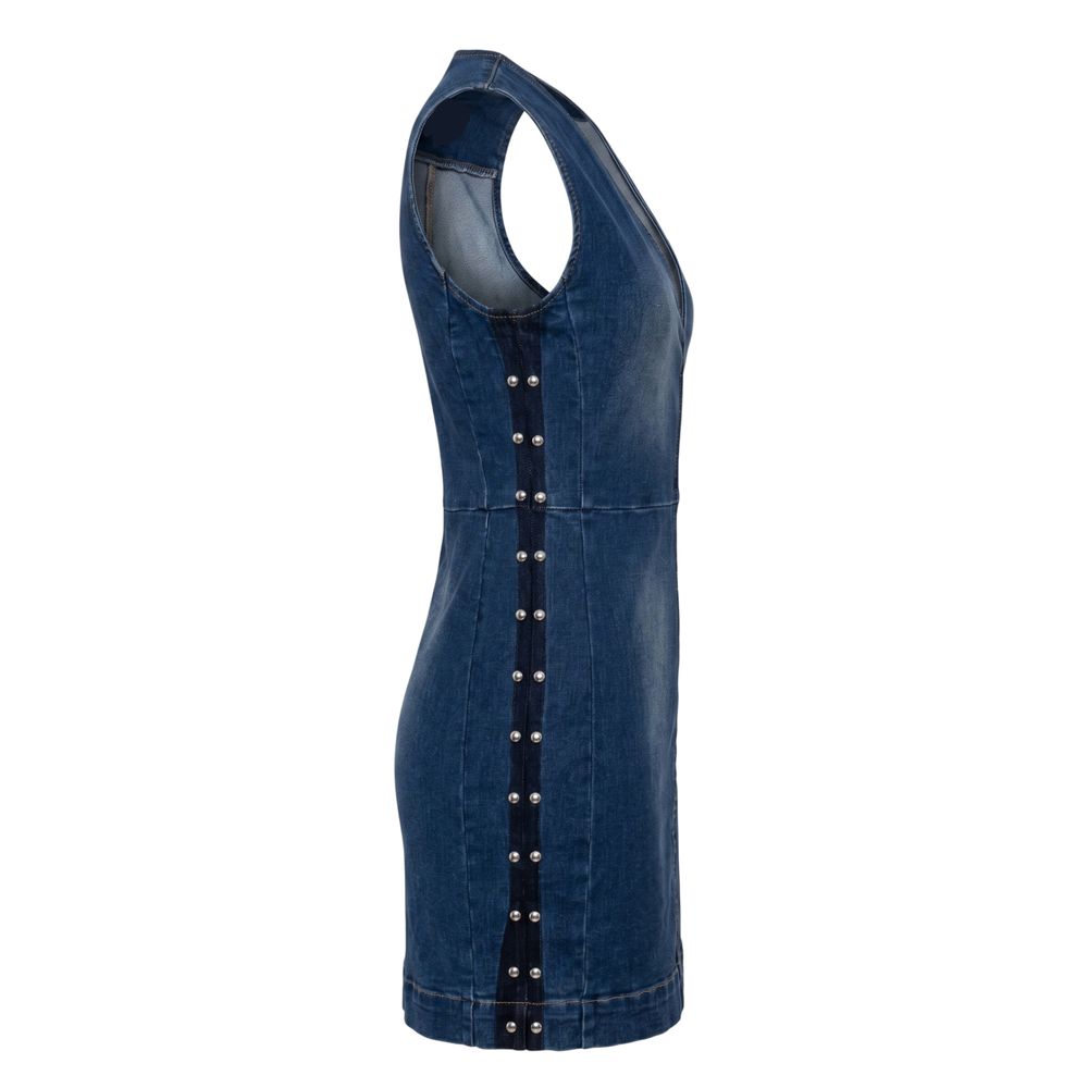 Trussardi Jeans Blaues Baumwoll-Freizeitkleid