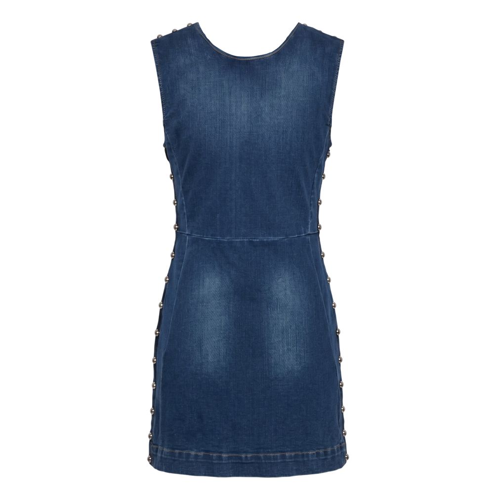 Trussardi Jeans Blaues Baumwoll-Freizeitkleid