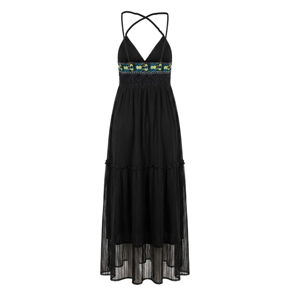 Trussardi Jeans Schwarzes Baumwoll-Freizeitkleid