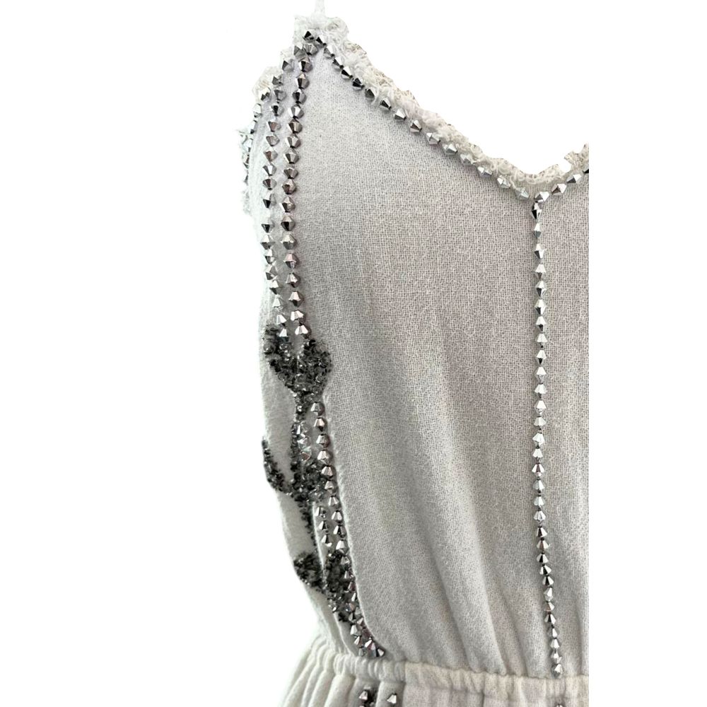 Trussardi Jeans Weißes Baumwollkleid für Frauen