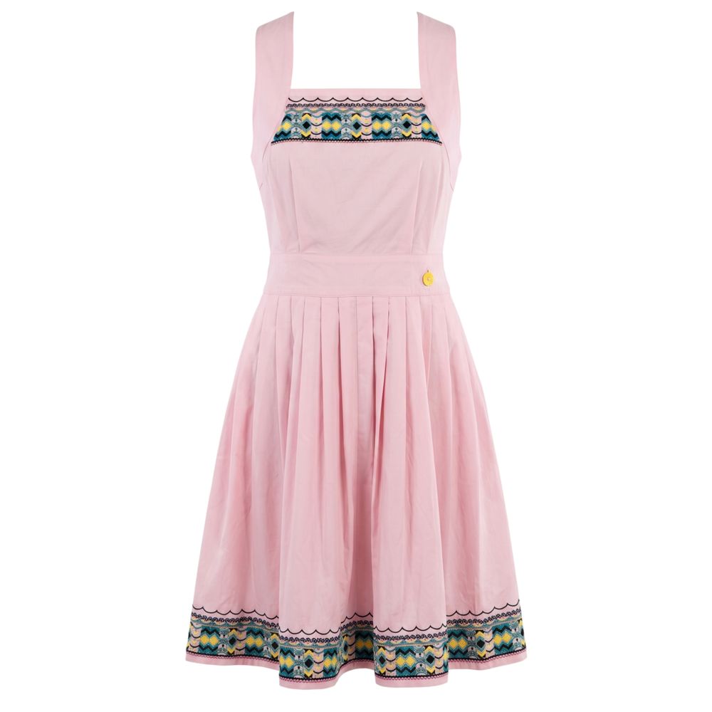 Trussardi Jeans Rosa Baumwollkleid