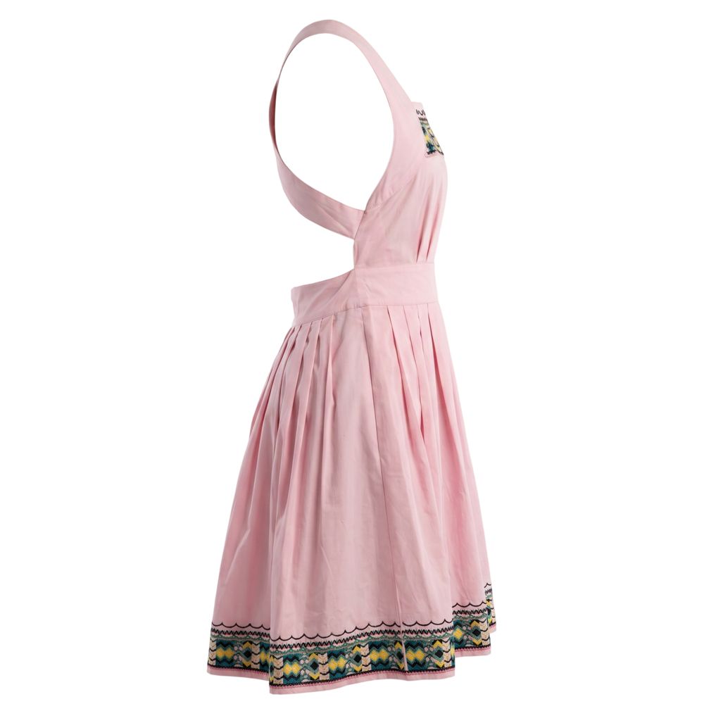 Trussardi Jeans Rosa Baumwollkleid