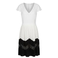 Trussardi Jeans Weißes Damenkleid aus Polyester