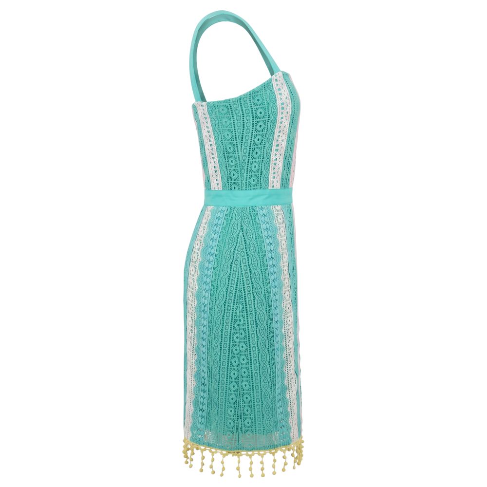 Trussardi Jeans Grünes Baumwollkleid für Damen