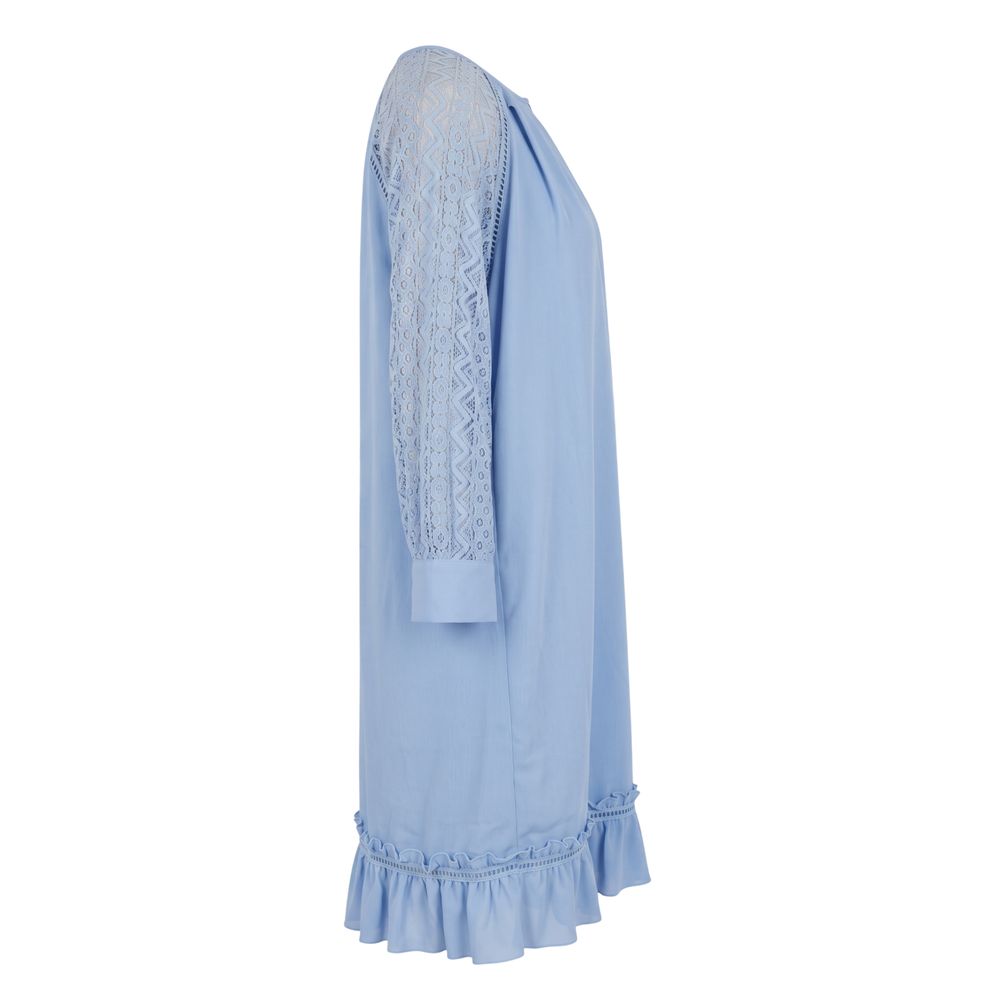 Trussardi Jeans Blaues Damenkleid aus Polyester