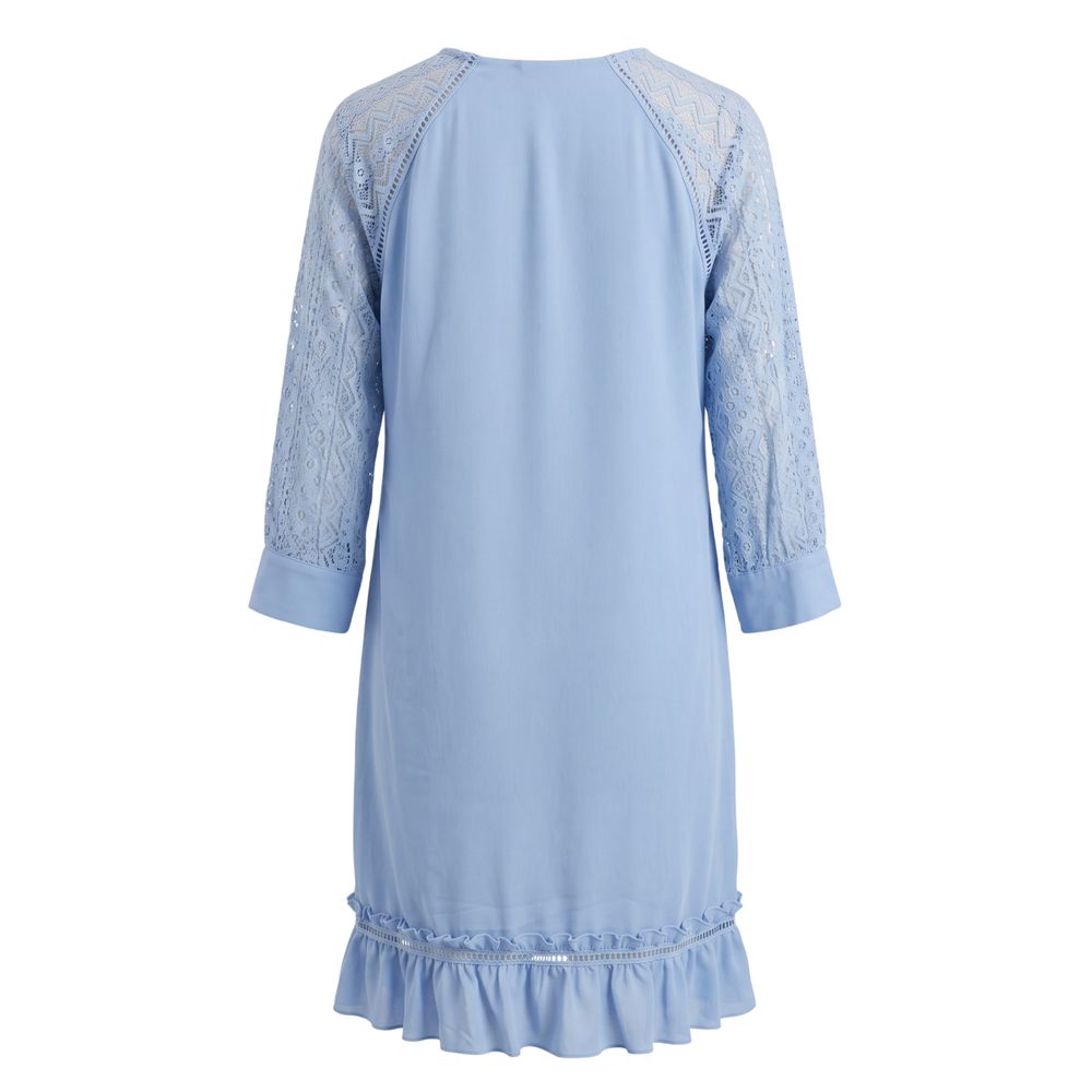 Trussardi Jeans Blaues Damenkleid aus Polyester