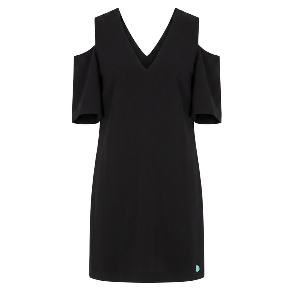 Trussardi Jeans Schwarzes Freizeitkleid aus Polyester
