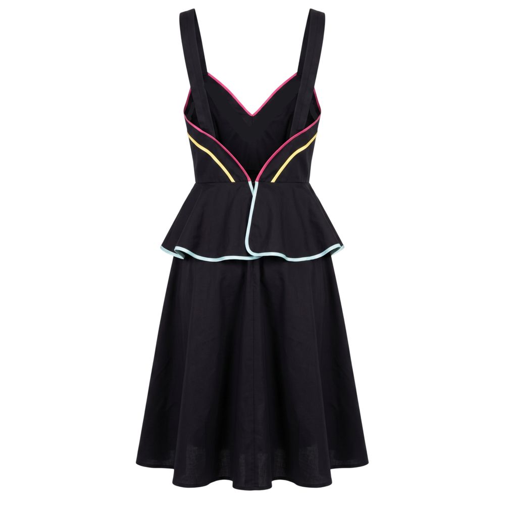 Trussardi Jeans Schwarzes Baumwollkleid