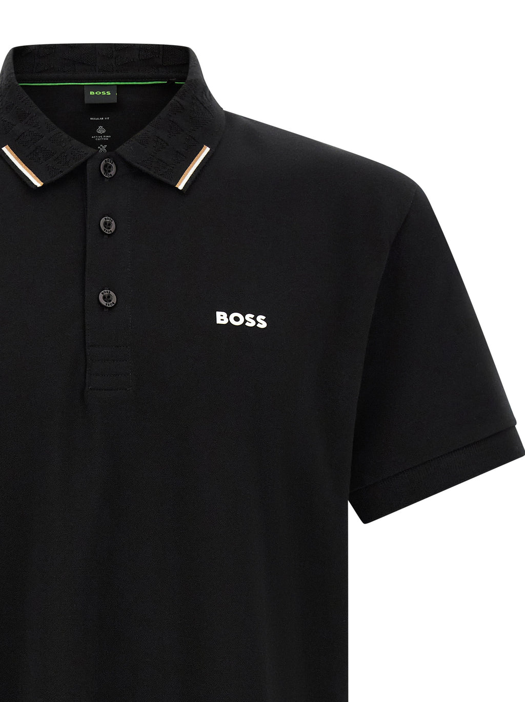 Hugo Boss Schwarzes Baumwoll-Poloshirt