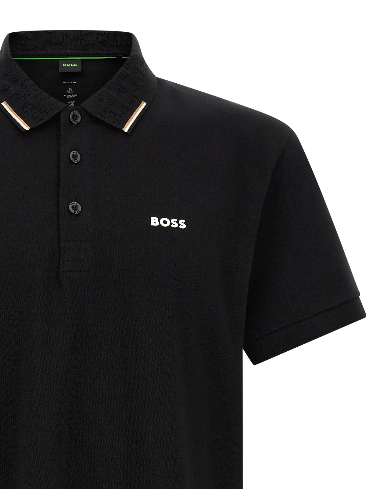 Hugo Boss Schwarzes Baumwoll-Poloshirt