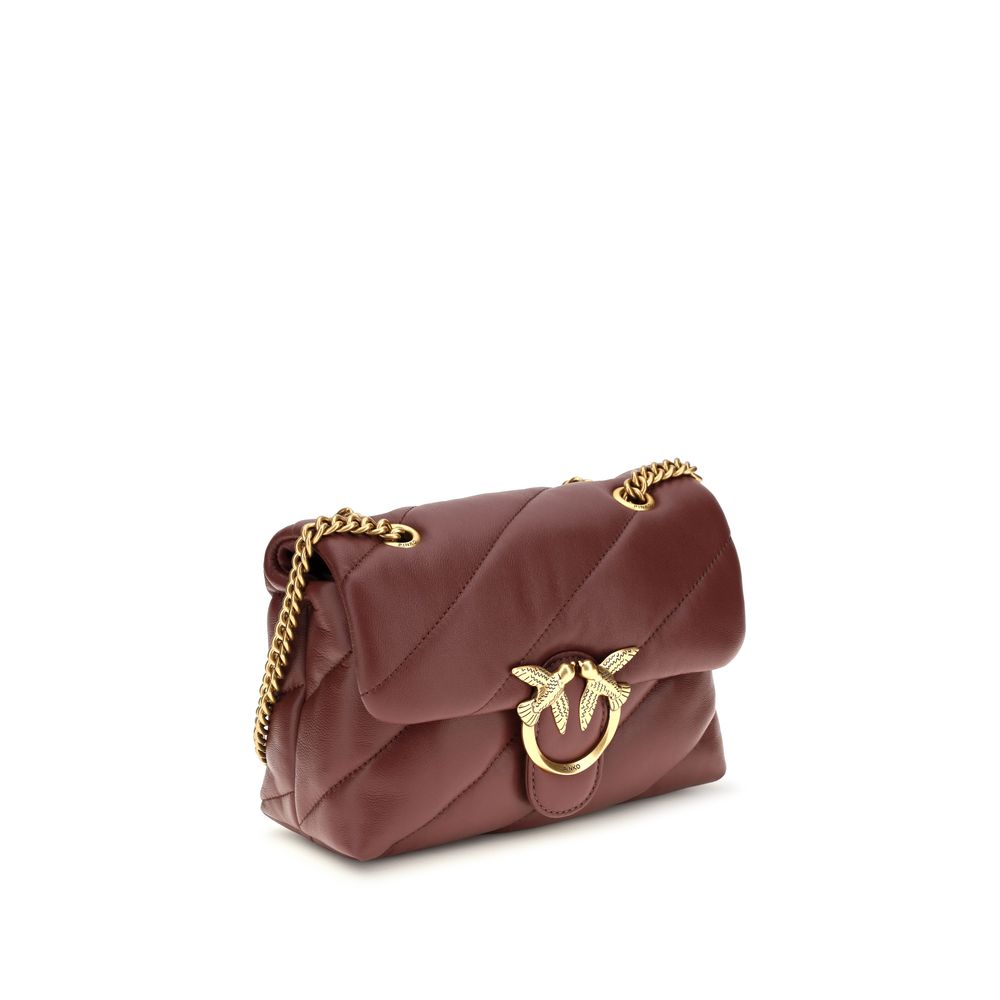 PINKO Schultertasche Bos Taurus aus bordeauxrotem Kalbsleder