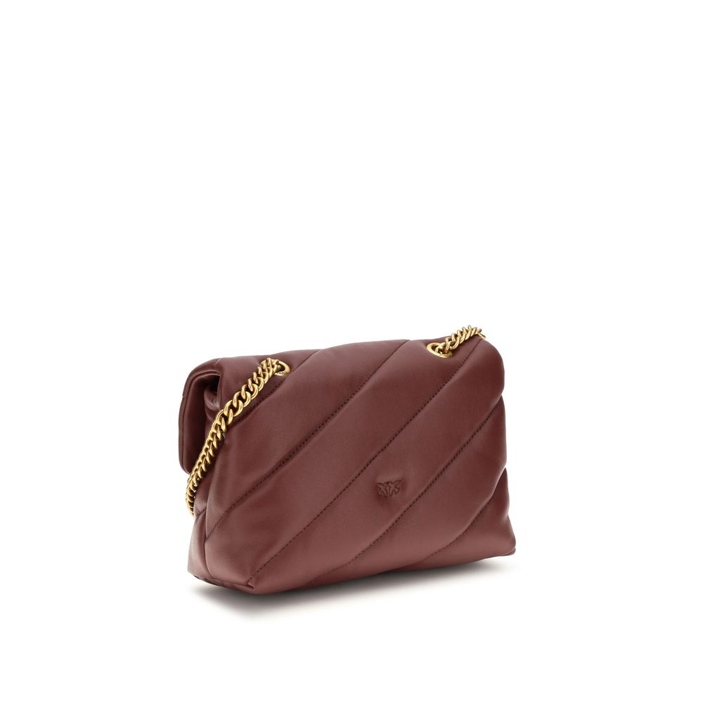 PINKO Schultertasche Bos Taurus aus bordeauxrotem Kalbsleder