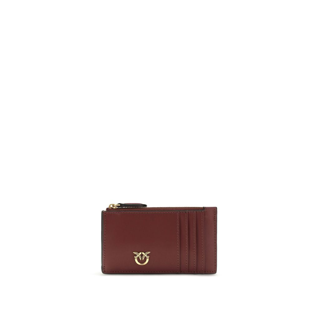 PINKO Bordeaux Kalbsleder Bos Taurus Geldbörse