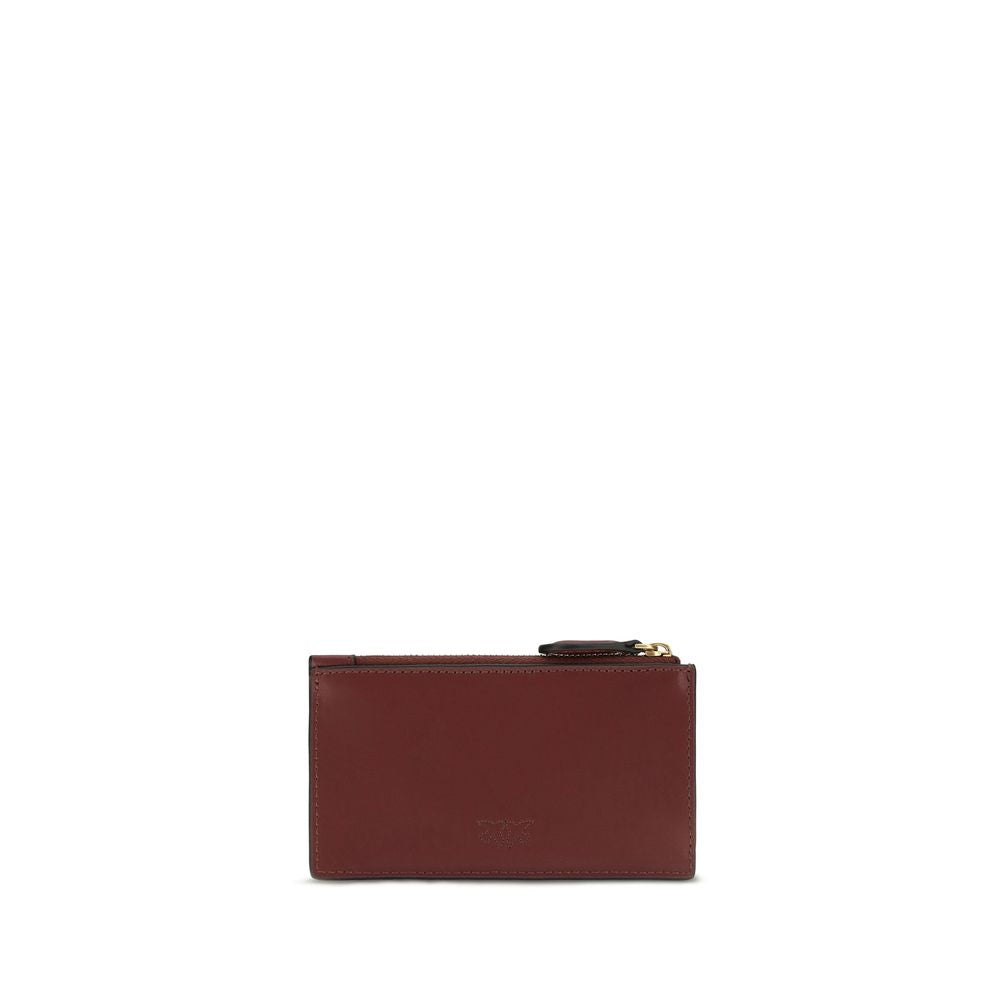 PINKO Bordeaux Kalbsleder Bos Taurus Geldbörse