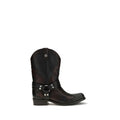Versace Schwarze Bos Taurus Kalbsleder-Stiefel