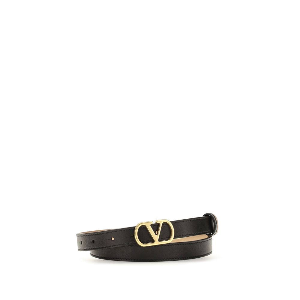 Valentino Garavani Schwarzer Lammleder Ovis Aries Aries Regular Gürtel